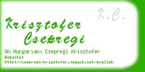 krisztofer csepregi business card